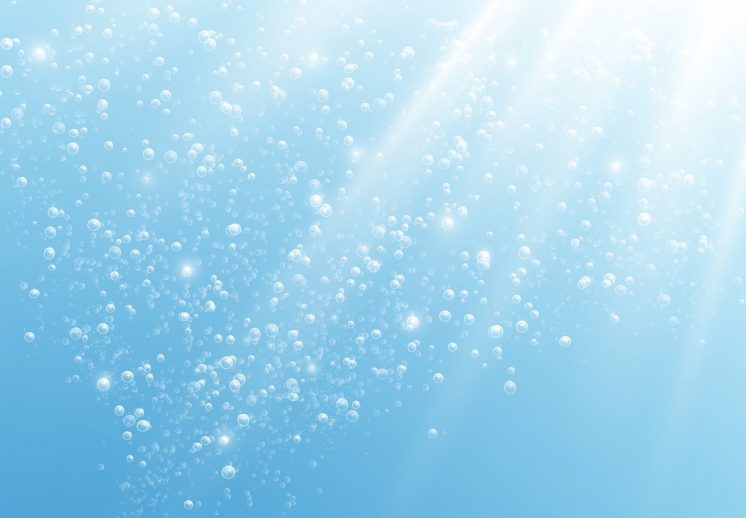 Bubbles rising through water